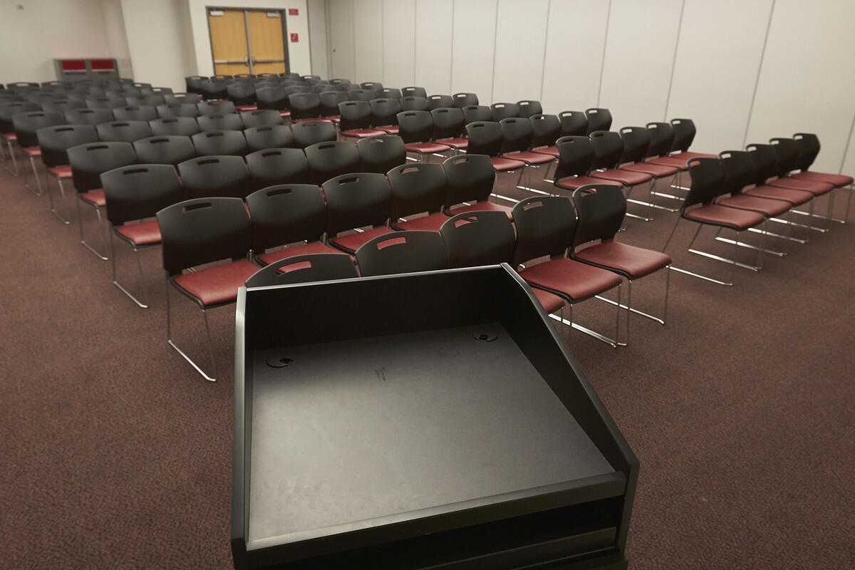 A empty lecture hall